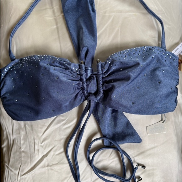 NWT Bellissima Blue Diamond Bikini w/ Swarovski Crystals (M/L) - Picture 6 of 13